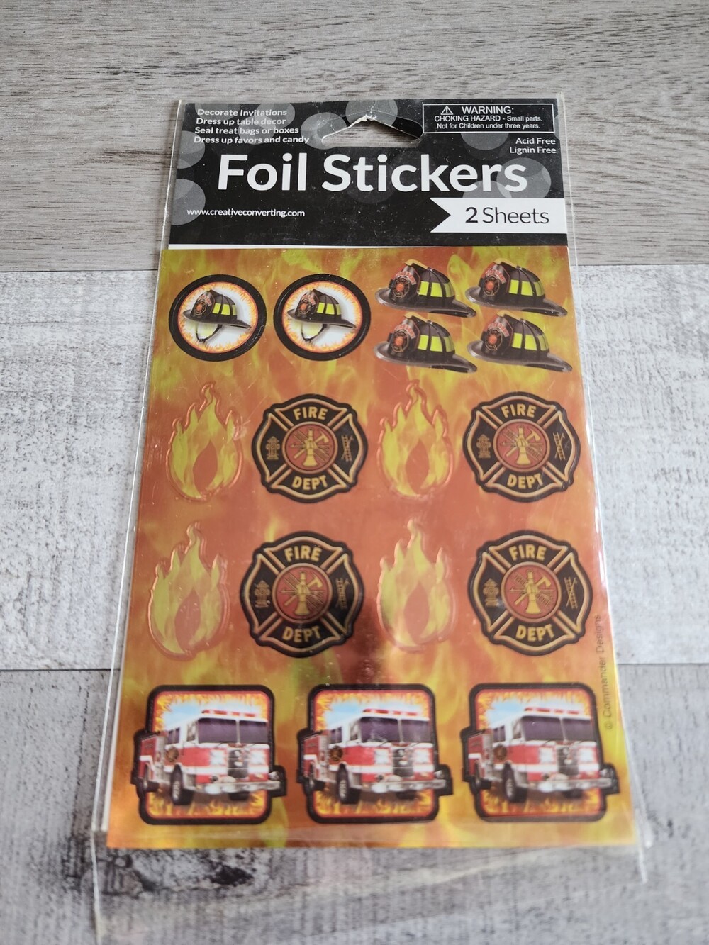 Creative Converting Fire Fighter Foil Sticker Sheets ST21 Card Scrapbooking #48